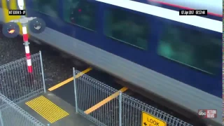 WATCH | A train narrowly missed a woman crossing the tracks in New Zealand