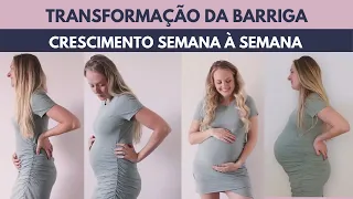 LINDA TRANSFORMAÇÃO DA BARRIGA DE GRAVIDEZ | Quantas semanas começa crescer a barriga?