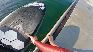 Learning to Dock Start a Hydrofoil