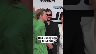 Bad Bunny en el estreno de Bullet Train en donde actúa con Brad Pitt.