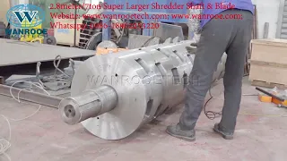 2.8meter/7ton Super Larger Shredder Shaft & Blade Knife for Plastic Shredder Machine