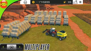 1000 Round Bales Challenge #4 - Farming Simulator 18 Multiplayer Timelapse Gameplay