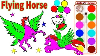 Horse Drawing & Coloring For Kids.Coloring Pages For Children.How to Draw a Horse Easy Step by Step.