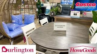 HOMEGOODS COSTCO BURLINGTON FURNITURE CHAIRS TABLES DECOR SHOP WITH ME SHOPPING STORE WALK THROUGH