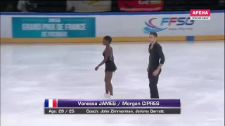 Ванесса Джамес-Морган Сипрес.    ISU Grand Prix Trophee Eric Bompard 10.11.2016 - 13.11.2016