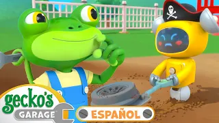 Los Mecánicos y las vías misteriosas | 🐸 Garaje de Gecko | Carros para niños | Vídeos educativos