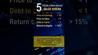 Peter Lynch 5 Rules for Value Investors #stocks #investing #dividend #shorts #warrenbuffett