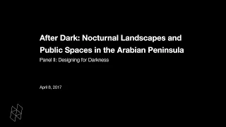 After Dark: Nocturnal Landscapes and Public Spaces in the Arabian Peninsula, Panel II