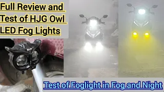 HJG Owl Face Led Fog Light Detailed Review and Fog Test | Activa 125 Bs6