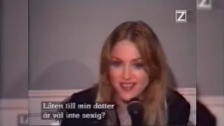 Madonna in a nightmarish press conference 1998