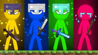 Stickman MINECRAFT Sword Battle - Stickman Party Gameplay