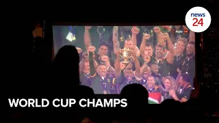 WATCH | Cape Town fans erupt in cheers as they celebrate Springboks' back-to-back World Cup wins