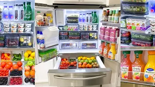 EXTREME REFRIGERATOR ORGANIZATION | Satisfying ASMR Deep Clean and Fridge Restock on a Budget