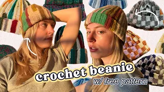 make this SUPER easy crochet scrap beanie  ⚡️ (free pdf pattern)