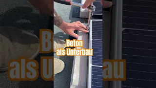 Beton Elemente als Unterkonstruktion für Solaranlagen von Sun Ballast auf Flachdach ☀️☀️☀️