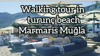 walking tour in turunç beach Marmaris, Muğla Turkey/ Sep 2022