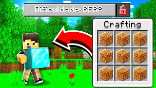 JOGANDO o MINECRAFT no modo BEBÊ! *muito fácil*