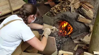 Firing The Replica Roman Pottery Kiln At Vindolanda Aug 2020