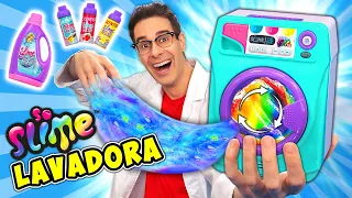 HAGO SLIME EN LA LAVADORA Y SALE DE COLORES INCREÍBLES | El Gallinero de Mike