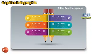 79.Step-by-Step Tutorial - 6 Step Pencil Design Vector Infographic | Microsoft 365 | Free Download