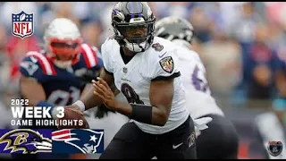 Baltimore Ravens vs. New England Patriots | Week 3 2022 Game Highlights