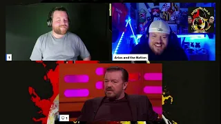 INFECTIOUS LAUGHTER!!! Americans React "Ricky Gervais Funniest Moments On The Graham Norton Show"