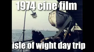 📽 1974 - isle of wight - ferry day trip - shipping & hovercraft - portsmouth to ryde - 8mm cine film