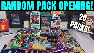 RANDOM PACK OPENING! 28 Football Card Packs From Various NFL Products!