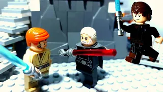 Obi-Wan Kenobi and Anakin Skywalker vs Count Dooku #LEGO #stopmotion