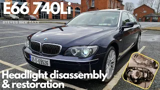 BMW E66 740Li Repair Series - Headlight Disassembly & Restoration