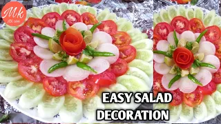 simple and easy salad decoration | salad decoration ideas | M.k. zone |