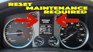 Lexus LX 570 Maintenance Required Light Reset