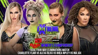 WWE 2K20 - CHARLOTTE VS ALEXA VS RHEA VS NIA [FOR THE RAW WOMENS CHAMPION] | Extreme Rules