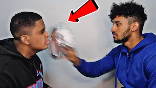 IF YOU LAUGH, YOU GET SLAPPED 😱😡 (gone wrong!)