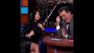 Nicki Minaj asks Stephen Colbert if he has wife