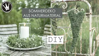 DIY - KRANZ & HERZ aus Gräsern | Sommerdeko für Balkon und Terrasse | SUPER EASY | DekoideenReich