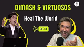 DIMASH & VIRTUOSOS | HEAL THE WORLD | Vocal Coach REACTION & ANÁLISE | Rafa Barreiros