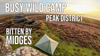 Wild Camping at Coach and Horses, Peak District, Bitten by Midges, Busy Wild Camp - Part 1/2