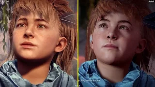 Horizon Zero Dawn E3 2016 PS4 vs PS4 Pro 4K 2017 Retail  Graphics Comparison