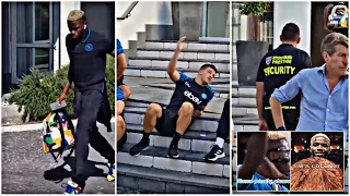 Osimhen ignores his teammates Demme and Zielinski after Napoli's official TikTok account mocked him