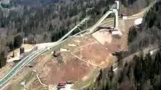 Sprengung der Olympiaschanze in Garmisch-Partenkirchen