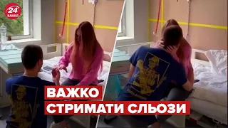 🥰 Звільнений з полону азовець освідчився коханій просто у лікарні