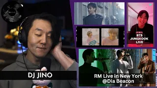 DJ JINO REACTS TO KPOP - BTS JUNGKOOK 3D SKETCH, BTS RM LIVE @DIA BEACON, BTS V LAYOVER MAKING FILM