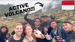 Helped By Locals in Berastagi SUMATRA: Mount Sibayak🇮🇩Indonesia Travel Vlog Volcano Hike&Hot Springs