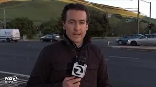 Reporter Nearly Misses Being Hit By Car While Live on TV