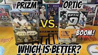 2022 PRIZM VS OPTIC FOOTBALL BLASTER BOX OPENING. WHICH ONE IS THE BEST PRODUCT?