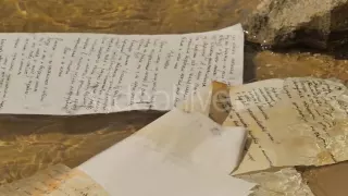 Manuscripts Floats on the Water Hand-Written Paper of "olesya" Novelette by Alexander Kuprinis