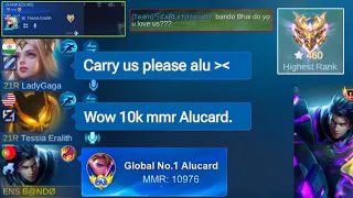 I JOINED RANDOM LOBBY ON GLOBAL CHAT AND THIS HAPPENED!| (They were amazed to my Alucard!! 🫣) - MLBB