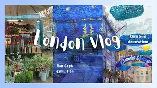 [vie/eng] London vlog #2 🎄Christmas, Van Gogh London Exhibit, Sherlock Holmes Museum | Du học Anh 🇬🇧