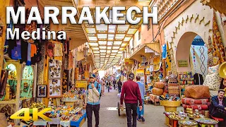 Lost in the Souks of the Marrakech Medina (incl. Jemaa El-Fna and Koutoubia)【4K – 60fps】🇲🇦